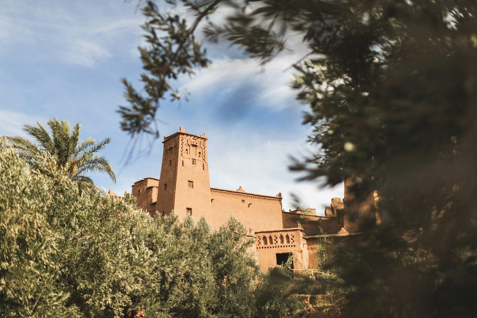 Kasbah in Ait Ben Haddou ksar in Ouarzazate, Morocco. Famous tourist landmark and old traditional