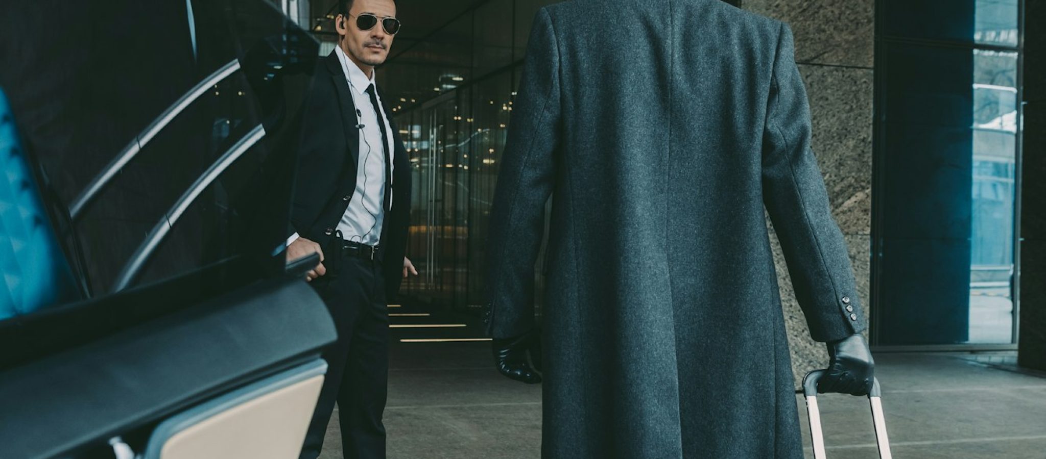 businessman going with blue travel bag to airport businessman going with blue travel bag to airport