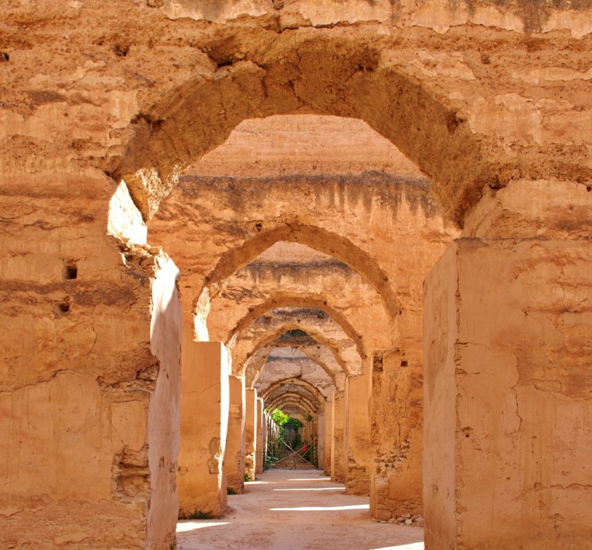 Ruins and arches in Meknes, Morocco
